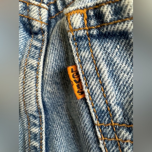 LEVIS VINTAGE 550 Relaxed Slim Youth Kids Orange Tab Jeans sz 11 Slim - Picture 4 of 9